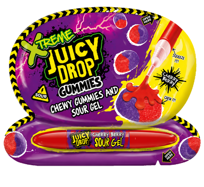 BAZOOKA JUICY DROP GUMMIES XTREME CHERRY BERRY 57G