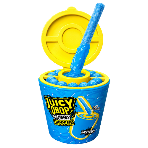 BAZOOKA JUICY DROP GUMMY DIPPERZ RASPBERRY 96G