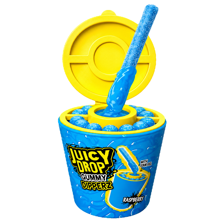 BAZOOKA JUICY DROP GUMMY DIPPERZ RASPBERRY 96G
