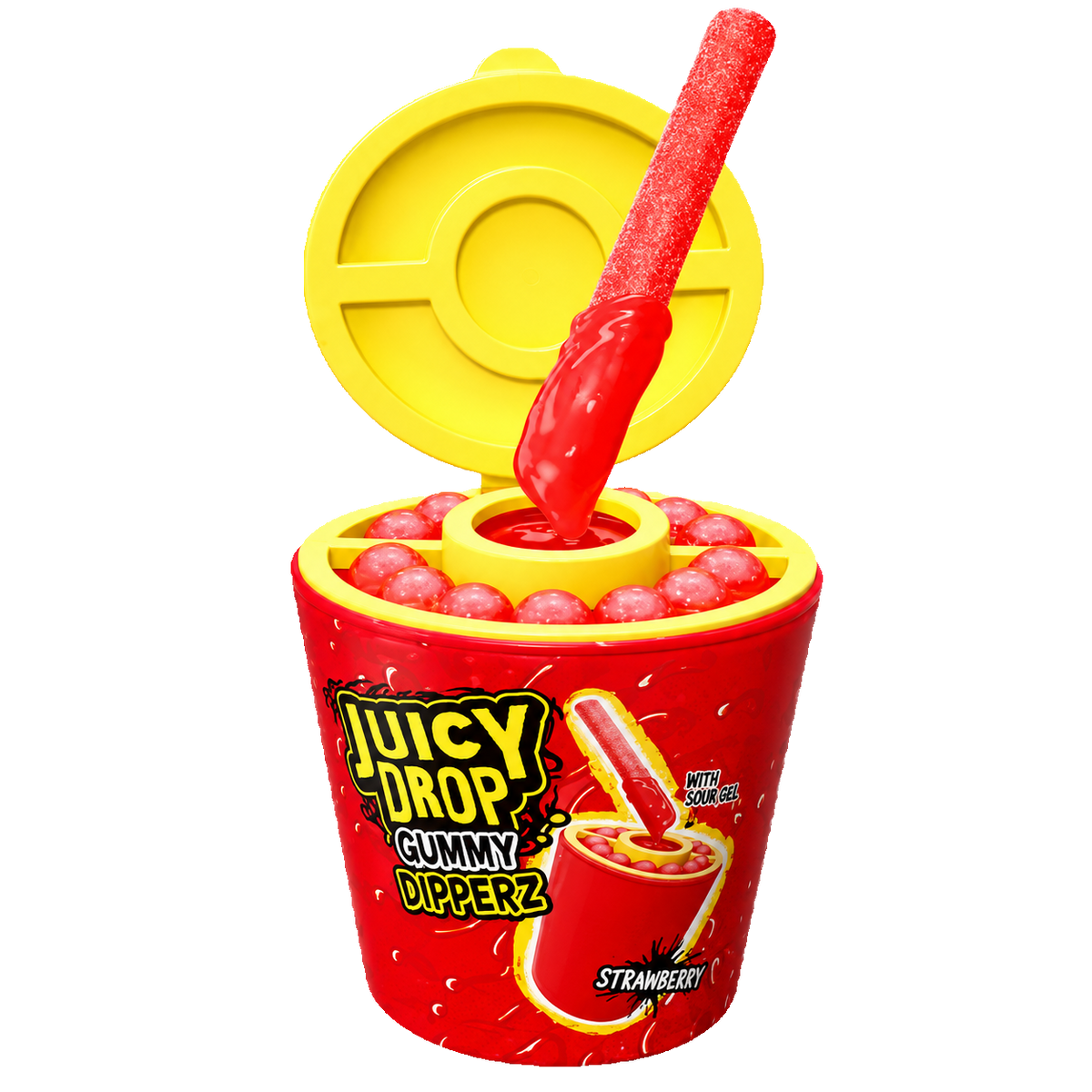 BAZOOKA JUICY DROP GUMMY DIPPERZ STRAWBERRY 96 G