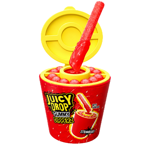 BAZOOKA JUICY DROP GUMMY DIPPERZ STRAWBERRY 96 G