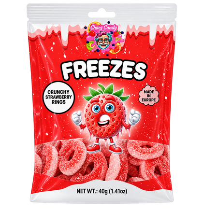 CHAOS CANDY FREEZE DRIED STRAWBERRY RINGS 50G