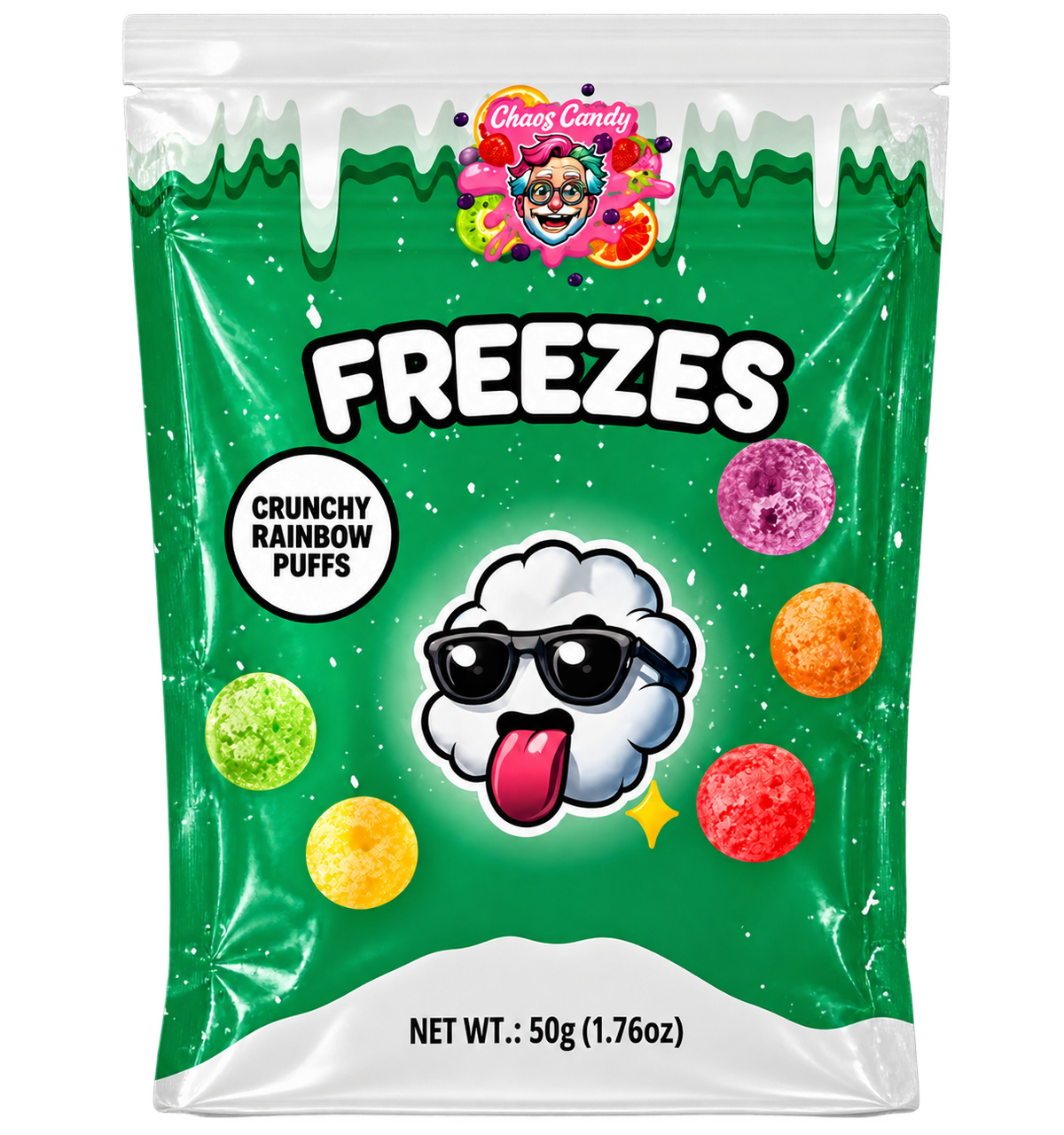 CHAOS CANDY FREEZE DRIED RAINBOW PUFFS 50G