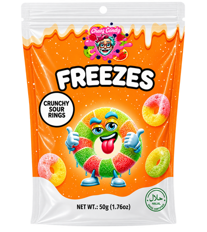 CHAOS CANDY FREEZE DRIED SOUR RINGS 50G