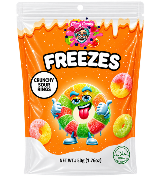 CHAOS CANDY FREEZE DRIED SOUR RINGS 50G