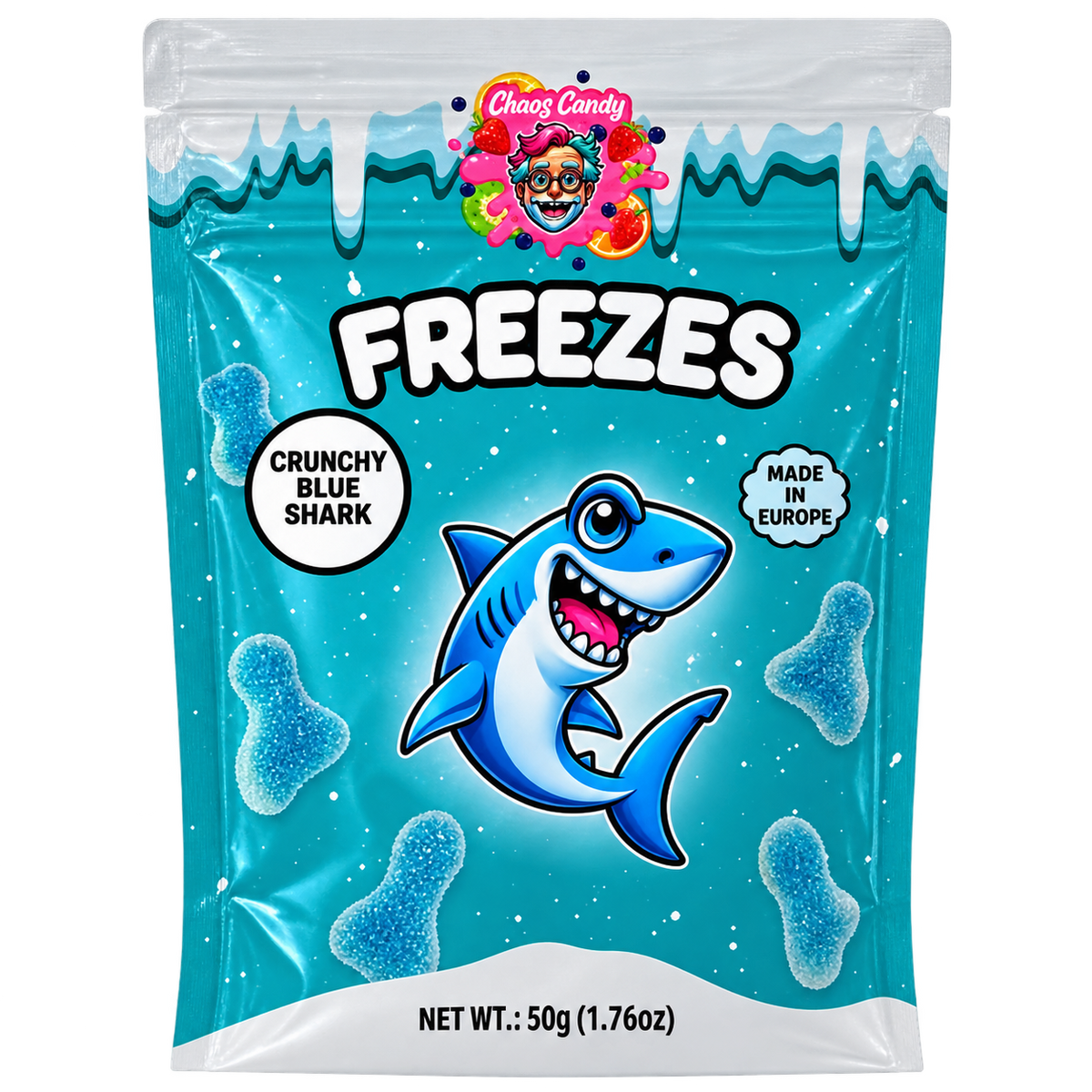 CHAOS CANDY FREEZES CRUNCHY BLUE SHARK 50G