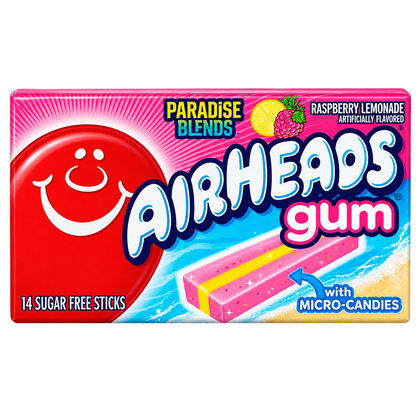 AIRHEADS GUM RASPBERRY LEMONADE USA 34G