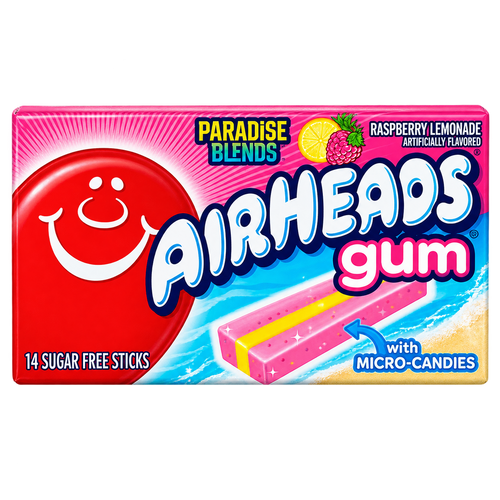 AIRHEADS GUM RASPBERRY LEMONADE USA 34G