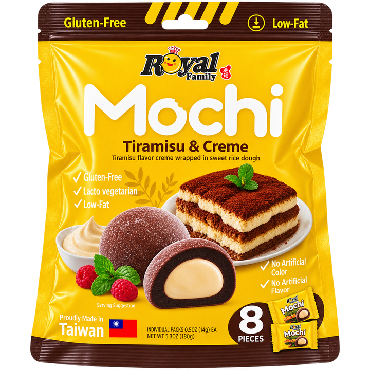 ROYAL FAMILY MOCHI TIRAMISU & CREME 120 G