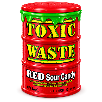 TOXIC WASTE RED SOUR CANDY USA 42G