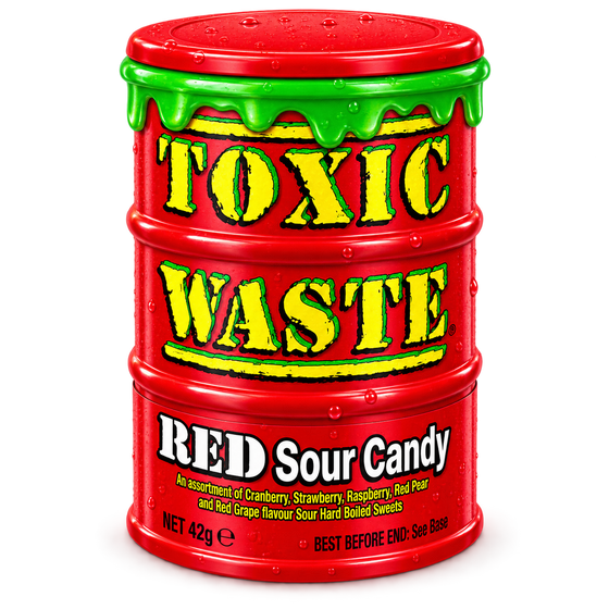 TOXIC WASTE RED SOUR CANDY USA 42G