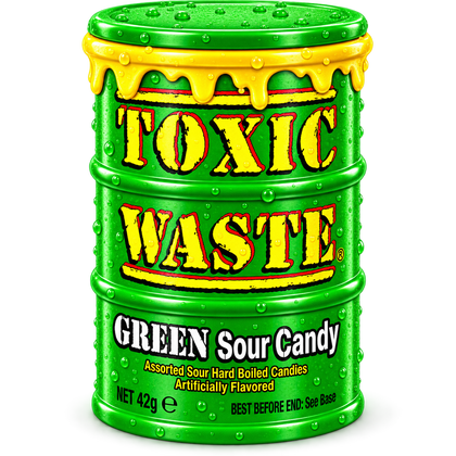 TOXIC WASTE GREEN SOUR CANDY USA 42G