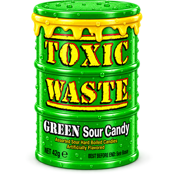 TOXIC WASTE GREEN SOUR CANDY USA 42G