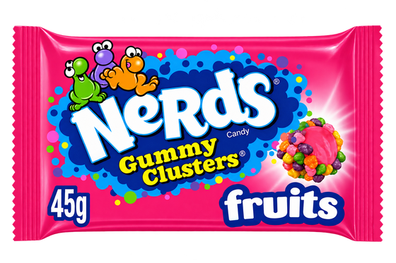 NERDS GUMMY CLUSTERS FRUITY 45G