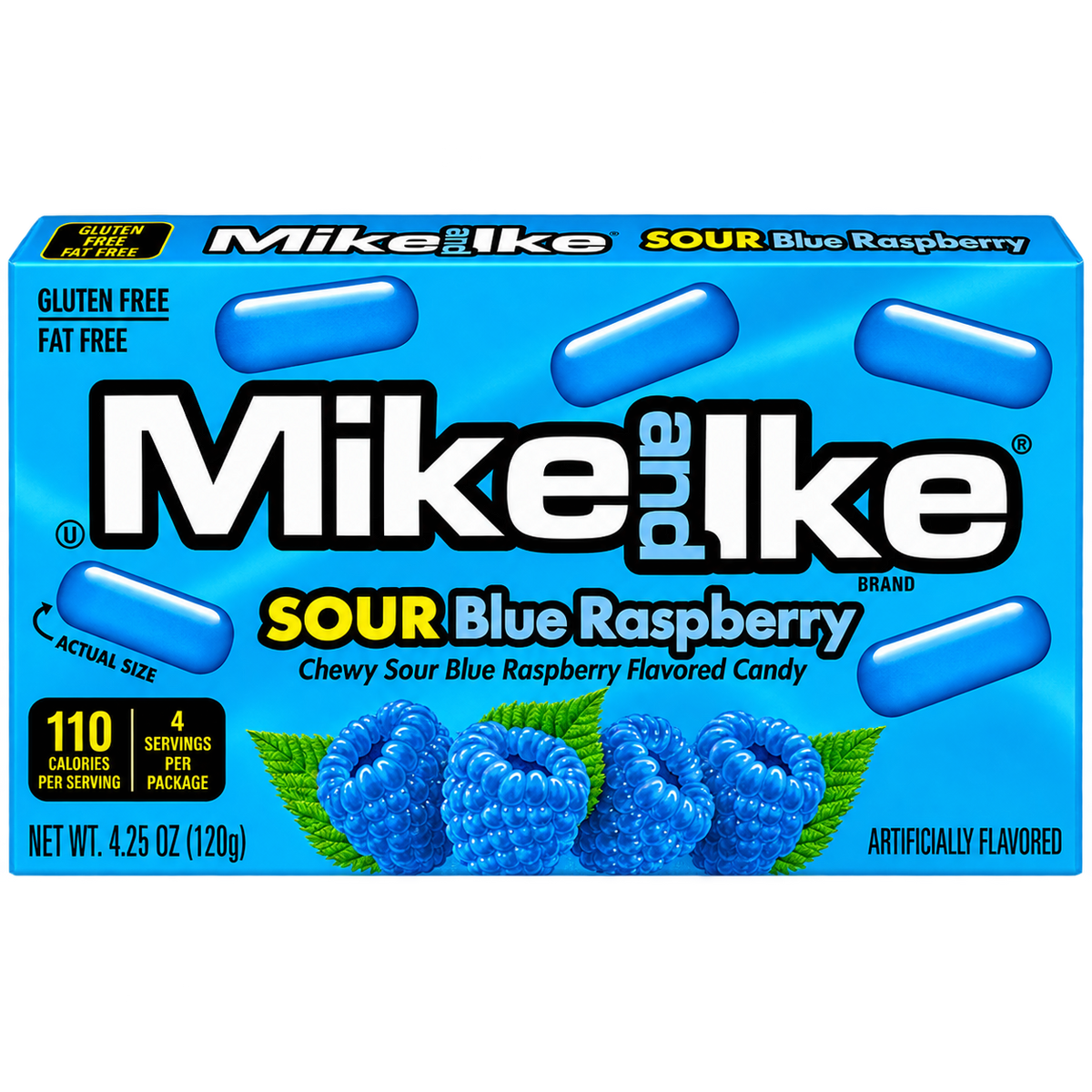 MIKE & IKE SOUR BLUE RASPBERRY THEATER BOX USA 120G