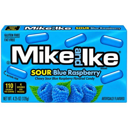 MIKE & IKE SOUR BLUE RASPBERRY THEATER BOX USA 120G