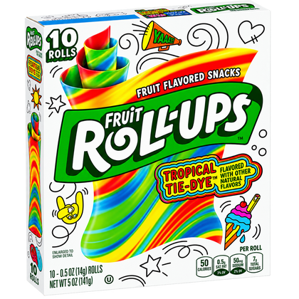 FRUIT ROLL-UPS TROPICAL TIE-DYE USA 141G