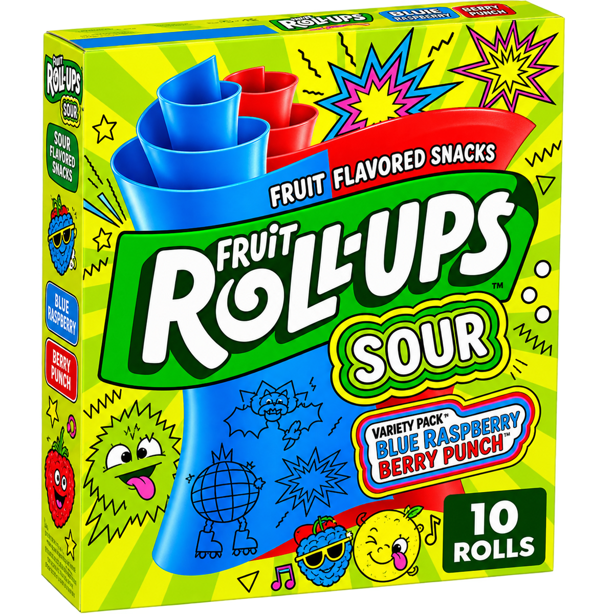 FRUIT ROLL-UPS SOUR USA 141G