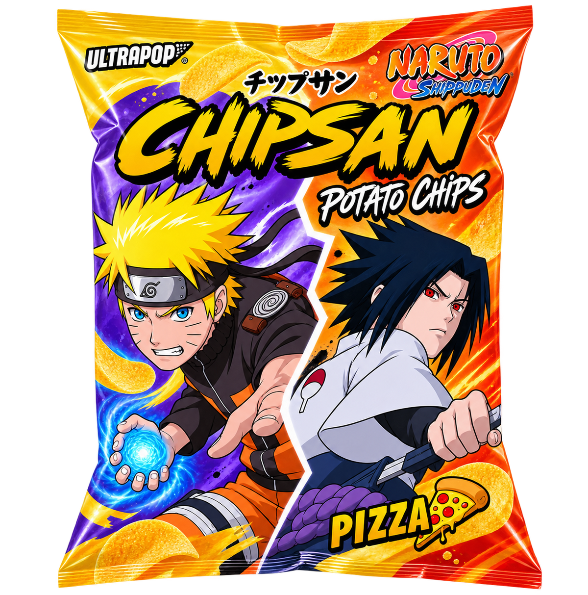 ULTRAPOP CHIPSAN KARTOFFELCHIPS PIZZA NARUTO 110G