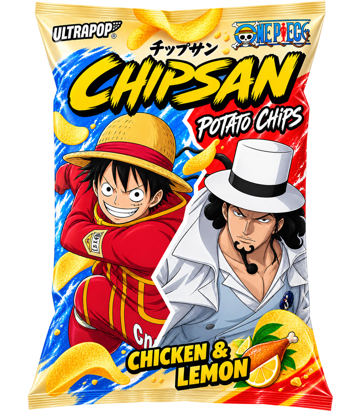 ULTRAPOP CHIPSAN KARTOFFELCHIPS CHICKEN & LEMON ONE PIECE 110G
