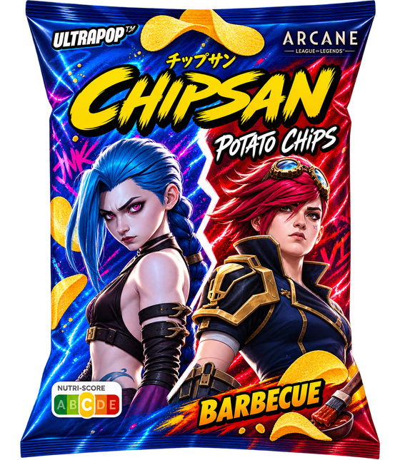 ULTRAPOP CHIPSAN KARTOFFELCHIPS BBQ ARCANE JINX & VI 110G
