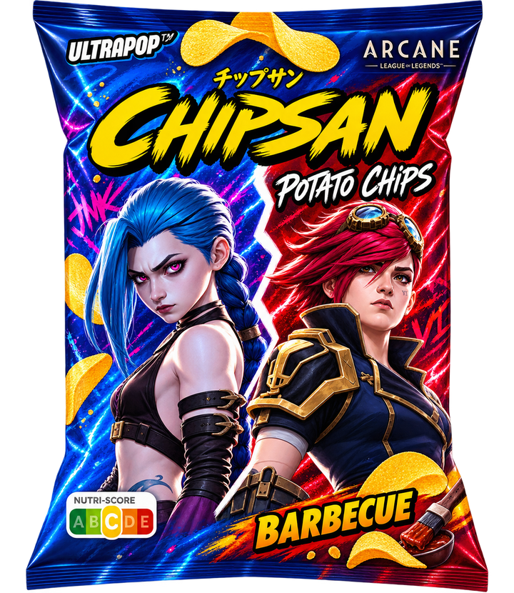 ULTRAPOP CHIPSAN KARTOFFELCHIPS BBQ ARCANE JINX & VI 110G