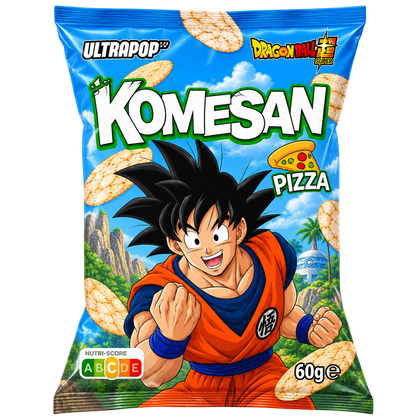 ULTRAPOP KOMESAN BROWN RICE CHIPS PIZZA DRAGON BALL GOKU 60G