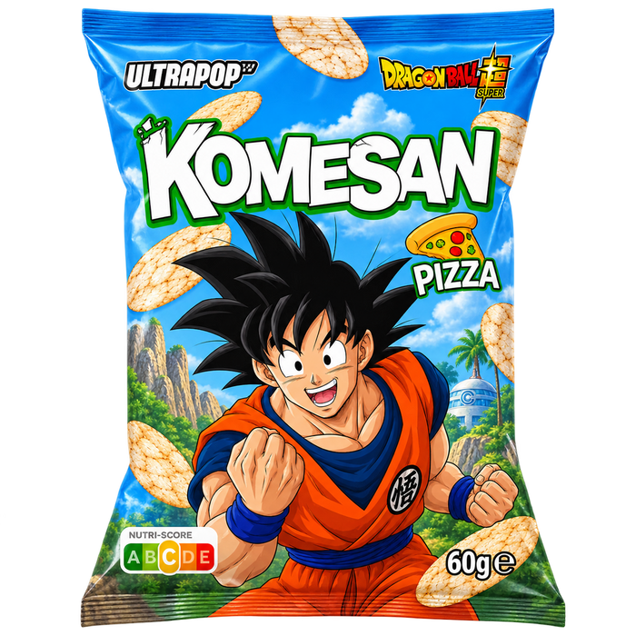 ULTRAPOP KOMESAN BROWN RICE CHIPS PIZZA DRAGON BALL GOKU 60G
