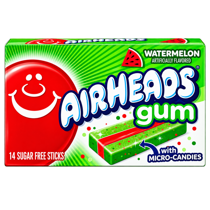 AIRHEADS GUM WATERMELON USA 34G