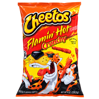 CHEETOS CRUNCHY FLAMIN' HOT CHEESE FLAVORED SNACKS 226.8 G
