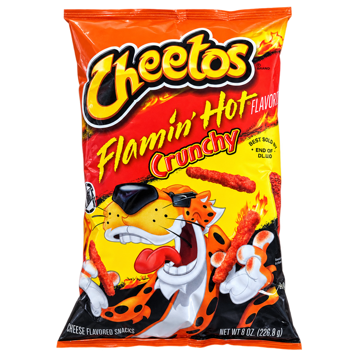 CHEETOS CRUNCHY FLAMIN' HOT CHEESE FLAVORED SNACKS 226.8 G