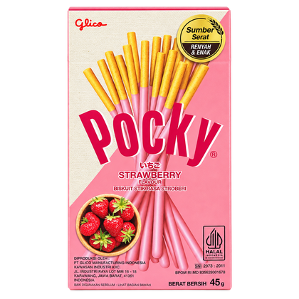 GLICO POCKY STRAWBERRY FLAVOUR 45 G